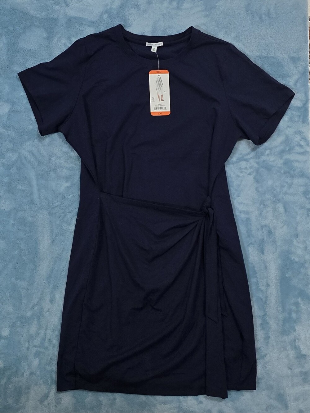 Threads 4 Thought Women's Wrap Dress, Navy, Size XXL